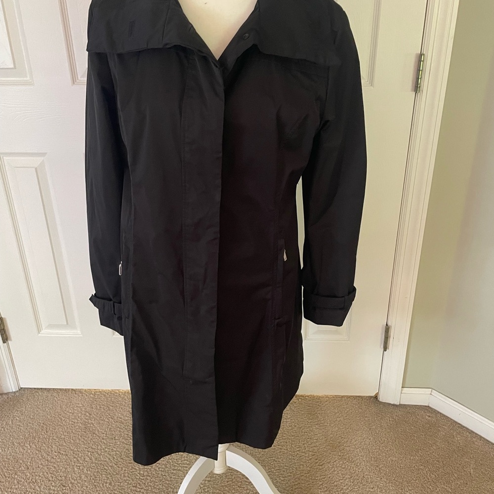 RAINFOREST Women's Black Trench Coat